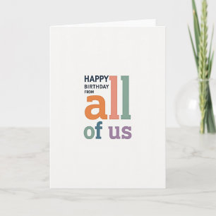 Friendly Group Birthday Card