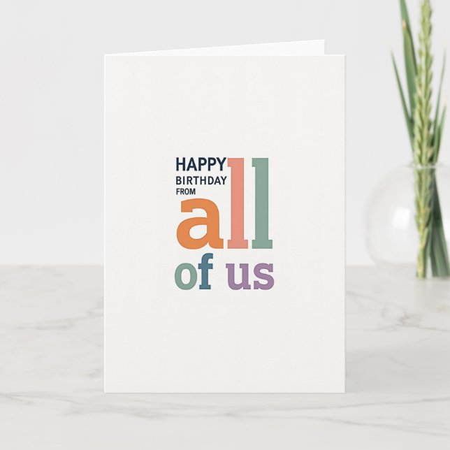 Friendly Group Birthday Card (Front)