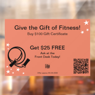 Friendly Gym Christmas Gift Certificate Promotion