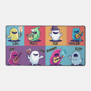 Friendly Halloween Ghosts Desk Mat