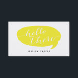 Friendly Hello Business Cards<br><div class="desc">Beautifully printed business cards that can be customised with your information. Click on the orange "Customise It" button on the left to change/add text. Please note that the gold paper type works best with this design!</div>