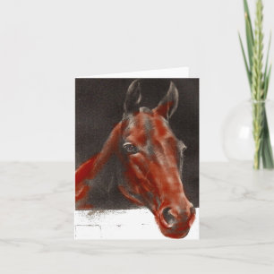 friendly horse note card