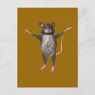 Friendly House Mouse Postcard