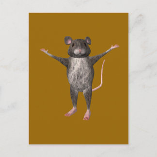 Friendly House Mouse Postcard