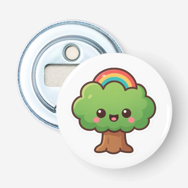 Friendly Kawaii Tree Bottle Opener (Front)