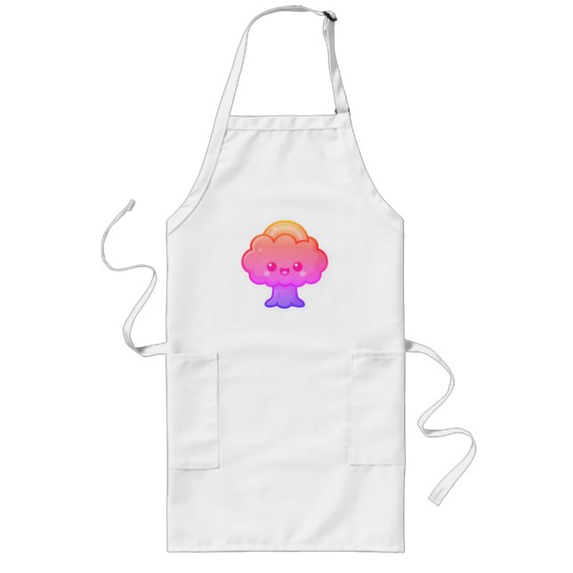 Friendly Kawaii Tree Long Apron (Front)