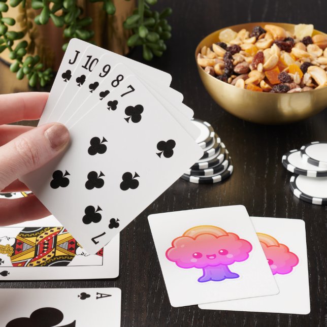 Friendly Kawaii Tree Playing Cards (In Situ)