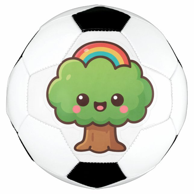 Friendly Kawaii Tree Soccer Ball (Front)