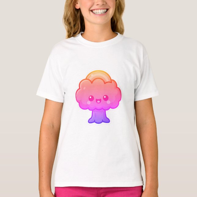 Friendly Kawaii Tree T-Shirt (Front)