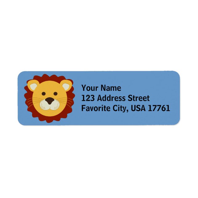 Friendly Lion Address Labels (Front)