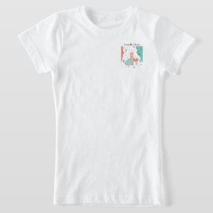 Friendly Llama in a Landscape Girls T-Shirt