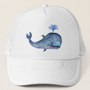 Friendly Looking Blue Whale Trucker Hat