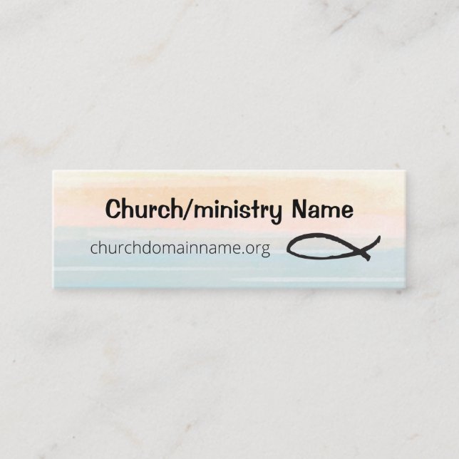 Friendly Mini Business Card for Church or Ministry (Front)