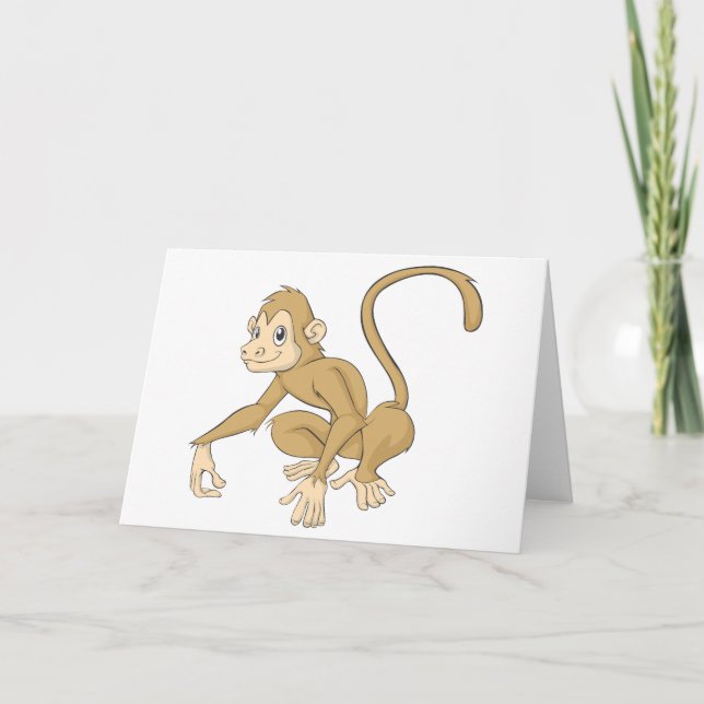 Friendly Monkey Card (Front)