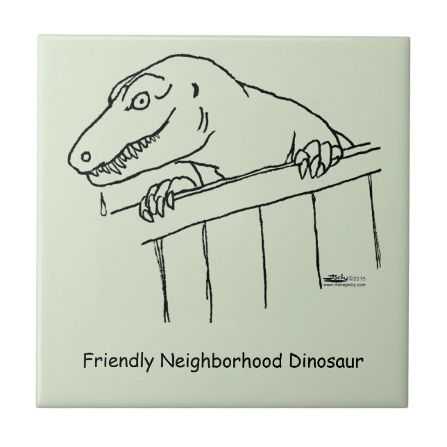 Friendly Neighbourhood Dinosaur Tile (Front)