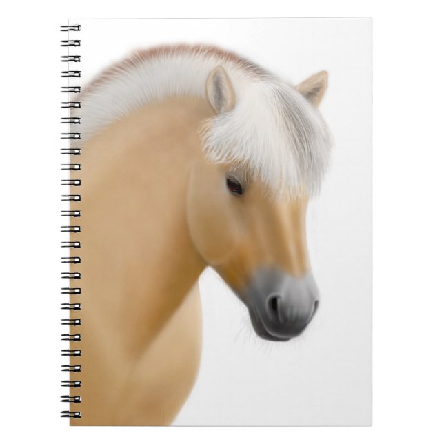 Friendly Norwegian Fjord Horse Notebook (Front)