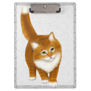 Friendly Orange Ginger Tabby Kitten Clipboard