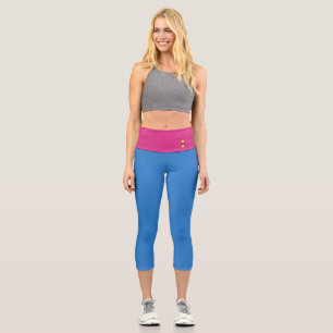 Friendly Pickleball logo - CUSTOMIZE COLORS - Capri Leggings