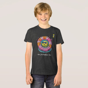 Friendly Pickleball logo & fun summer character Tri-Blend Shirt