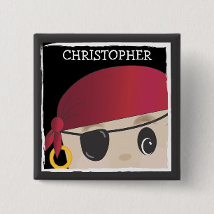 Friendly Pirate Boy Button