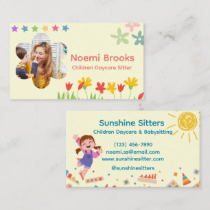 Friendly Playful Bright Pastel Cheerful Colourful Business Card