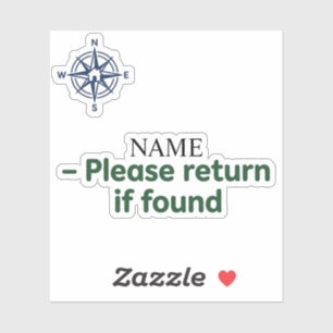 Friendly Please Return If Found Personalised Name