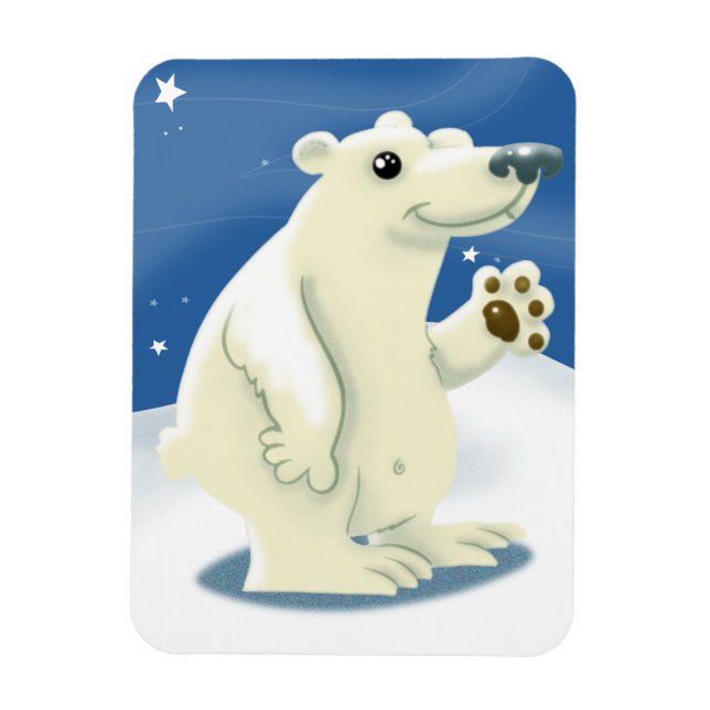Friendly Polar Bear Magnet (Vertical)