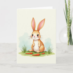 Friendly Rabbit Scene Card
