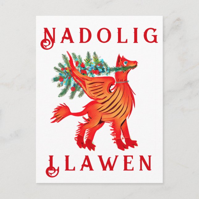 Friendly Red Dragon or Griffon, add your text  Postcard (Front)