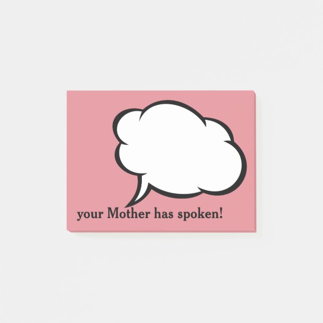 Friendly reminders from Mum!  Personalise Post-it Notes (Front)