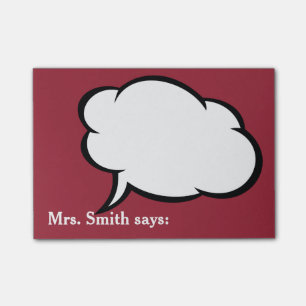 Friendly reminders from your teacher! Personalise Post-it Notes