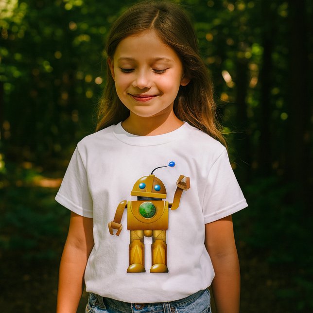 Friendly Robot Girls T-Shirt (Creator Uploaded)