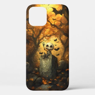Friendly Skeleton Gravestone iPhone Case