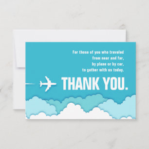 Friendly Skies Far Traveller Thank You Card
