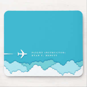 Friendly Skies   Flight Instructor   Custom Name  Mouse Pad