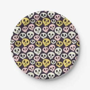Friendly Skulls Paper Plate