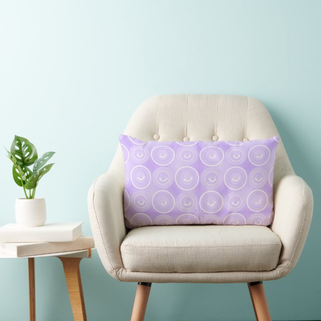 Friendly Smiles Lilac Lumbar Cushion (Chair)