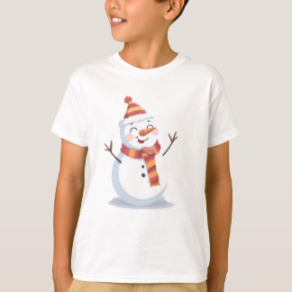 Friendly Snowman – Cute Kids Christmas Tee