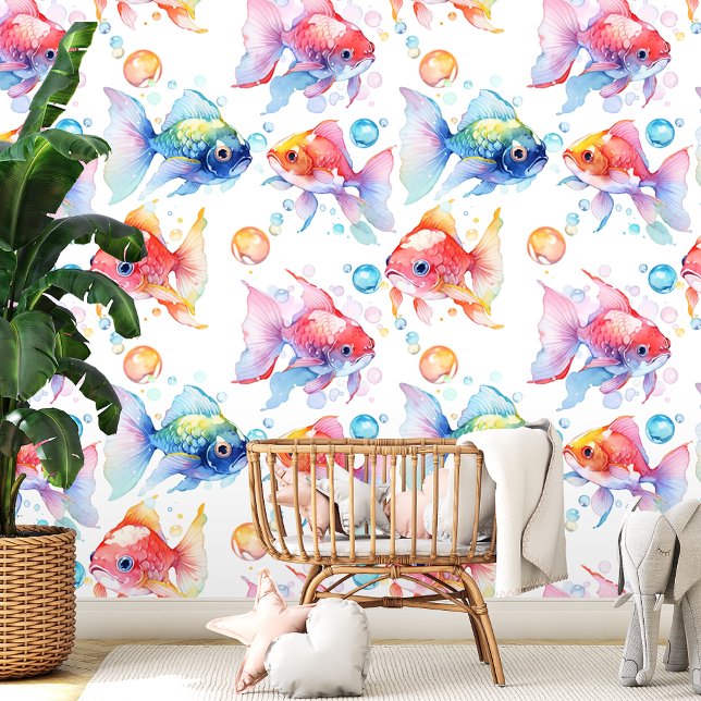 Friendly Watercolor Goldfish Wallpaper (Creator Uploaded)