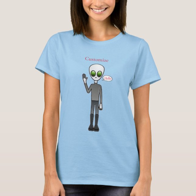 Friendly Waving Alien Thunder_Cove T-Shirt (Front)