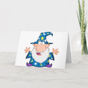 Friendly Wizard With Open Arms Card