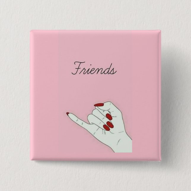 Friends 15 Cm Square Badge (Front)