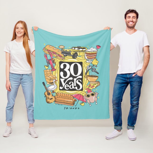 FRIENDS™ | 30 Years Graphic Fleece Blanket (In Situ)