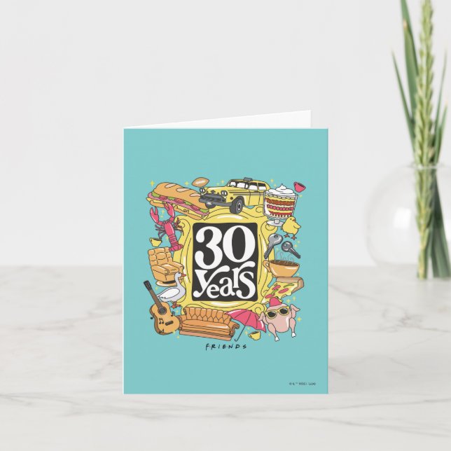 FRIENDS™ | 30 Years Graphic Note Card (Front)