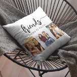 Friends 3 Photo Friendship Collage Cushion<br><div class="desc">Celebrate your friendship with the Friends 3 Photo Friendship Collage Throw Pillow. This personalised pillow features a beautifully arranged collage of three cherished photos, capturing special moments with your friends. Crafted from high-quality materials, it adds a stylish and sentimental touch to any space. Perfect for birthdays, holidays, or special occasions,...</div>