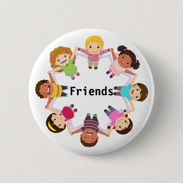 Friends  6 cm round badge (Front)