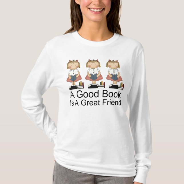 Friends And Books T-shirt (Front)