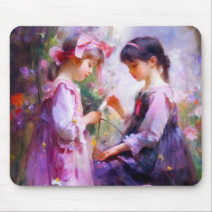 Friends and Flowers 2 Mouse Pad