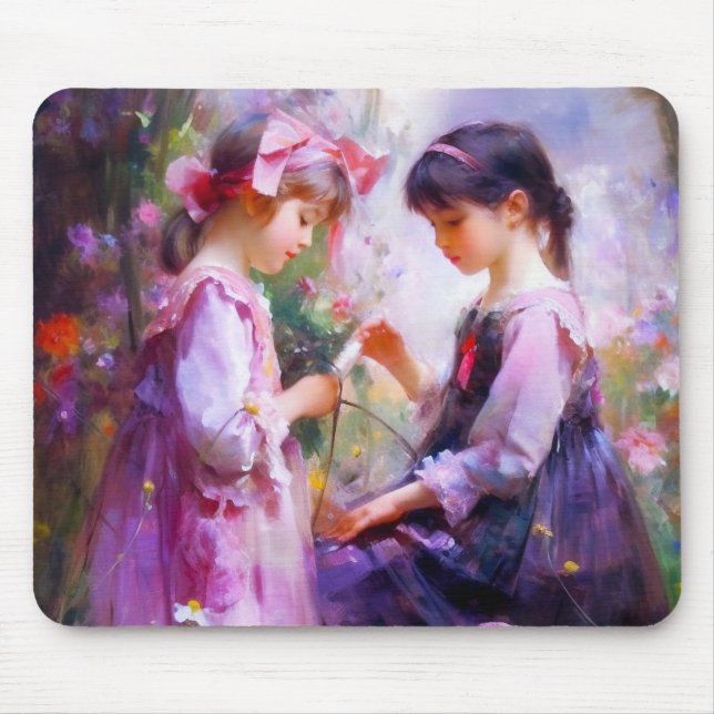 Friends and Flowers 2 Mouse Pad (Front)