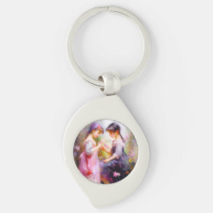 Friends and Flowers  Key Ring